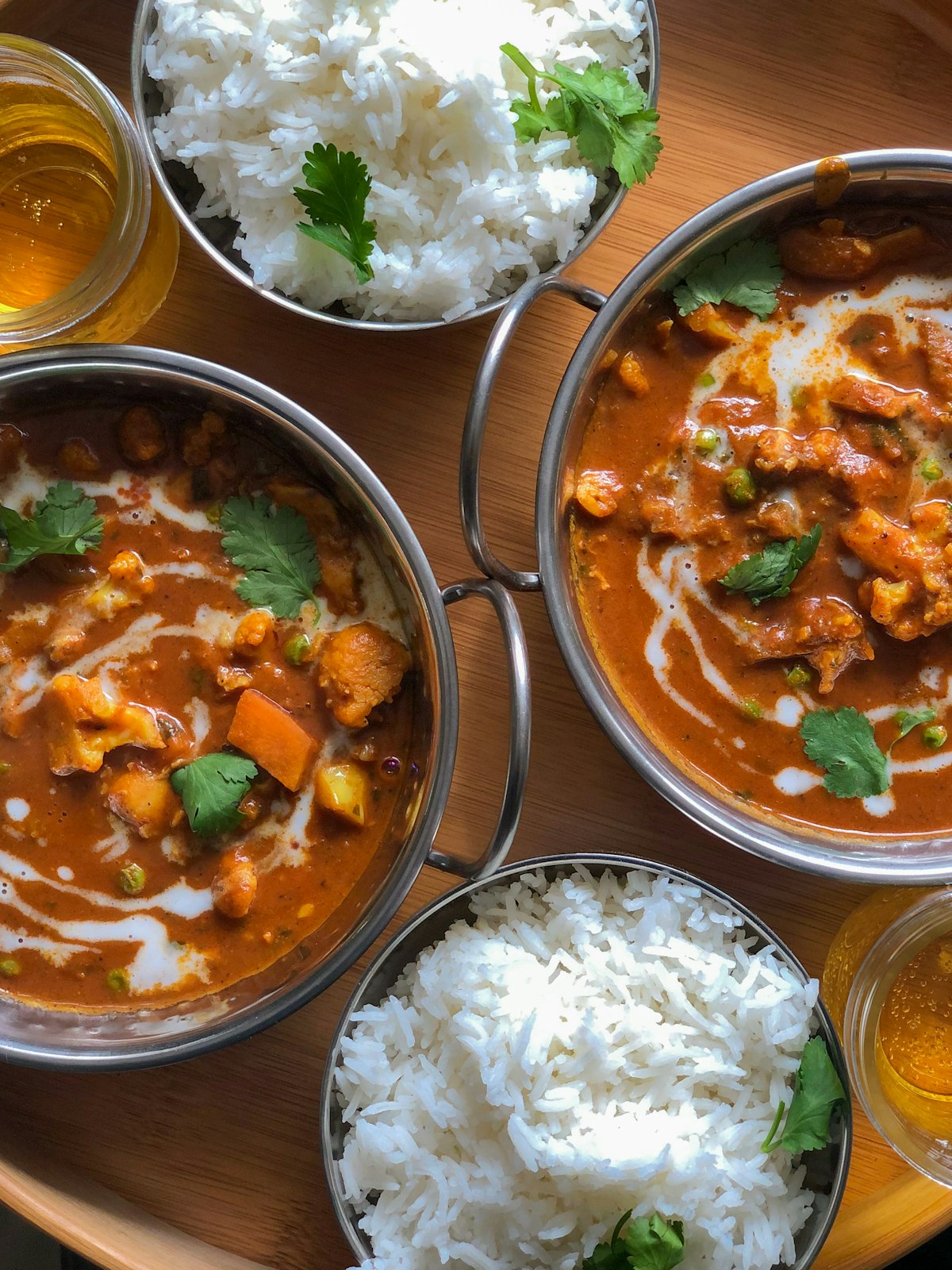 Chicken Balti in a rich, dark sauce